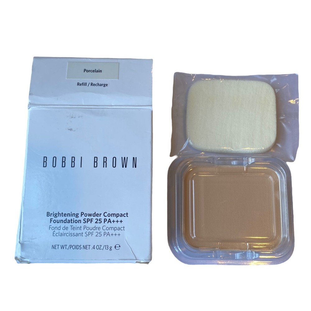 Bobbi Brown Porcelain Brightening Powder Compact Foundation Refill New